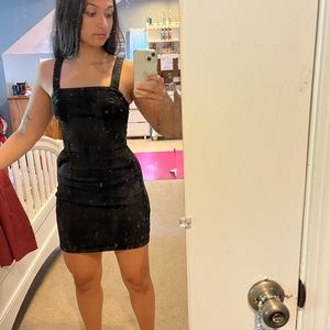 Black Denim Overalls